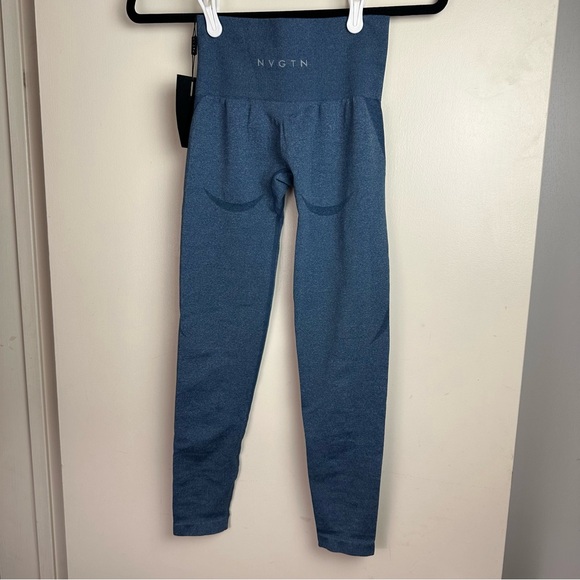 NVGTNg Slate Blue Buttery Soft High Waisted Seamless Activewear Leggings NWT XS - Picture 5 of 16